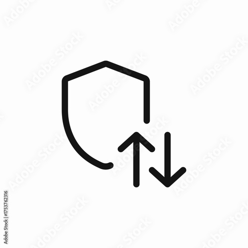 data shield protection icon sign vector