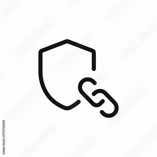 link chain shield protection icon sign vector