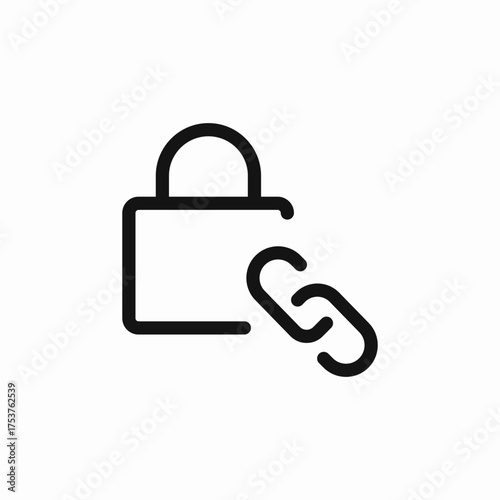 lock chain link safety icon sign vector