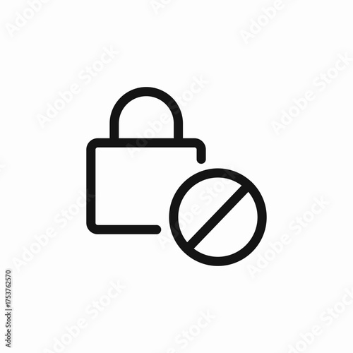 lock do not available icon sign vector