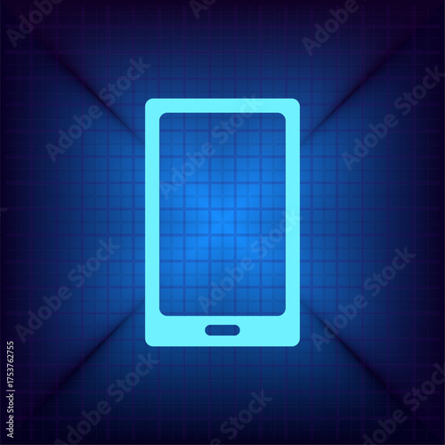 Light blue vector icon on a dark blue background.