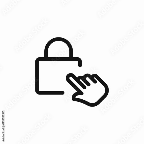 tap click lock safety icon sign vector