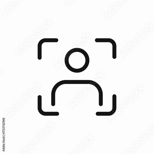 user scan icon sign vector
