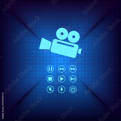 Light blue vector icon on a dark blue background.