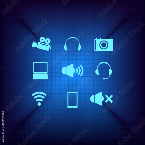 Light blue vector icon on a dark blue background.