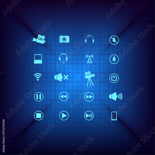 Light blue vector icon on a dark blue background.