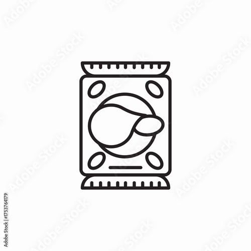 chips package icon sign vector