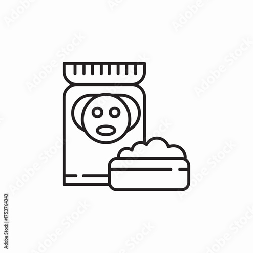 dog food package icon sign vector