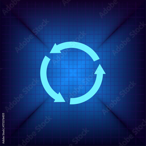 Light blue vector icon on a dark blue background.