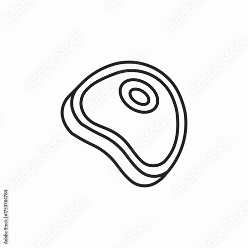 meat steak icon sign vector