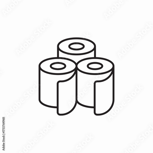 toilet paper rolls icon sign vector