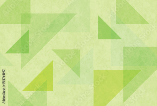 緑　和柄　模様　三角　背景