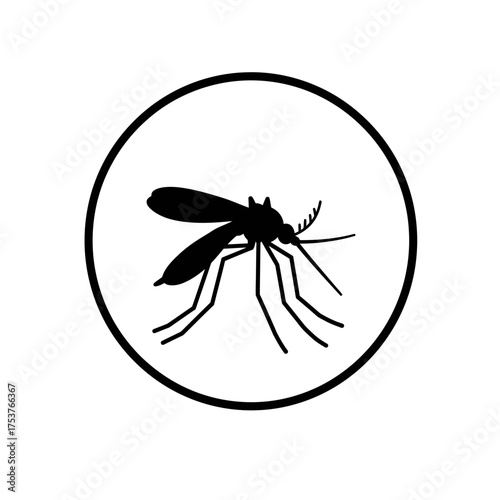 Mosquito icon vector illustration, depicting the essence of nature in this versatile icon, designed for diverse applications