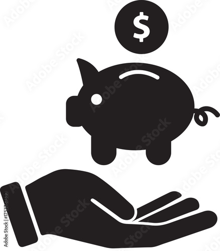 Hand holding a piggy bank for financial savings