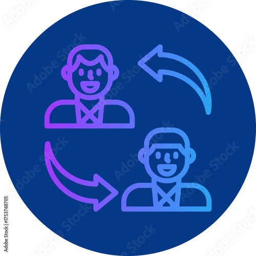 Change icon for strategy and management, website, application, printing, document, poster design, etc