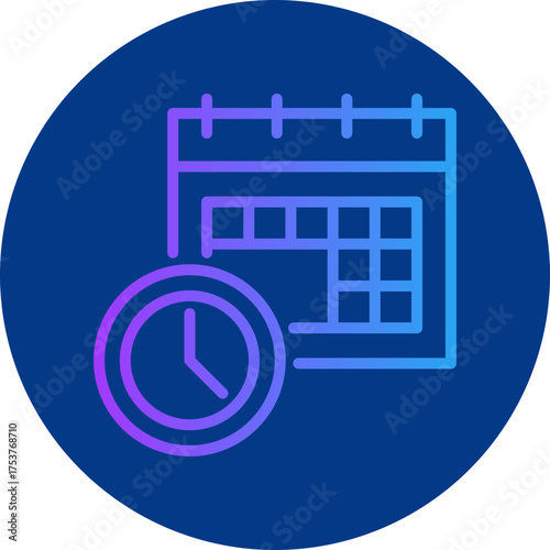 Calendar icon for strategy and management, website, application, printing, document, poster design, etc