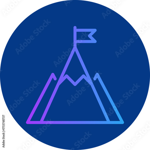 Mission icon for strategy and management, website, application, printing, document, poster design, etc