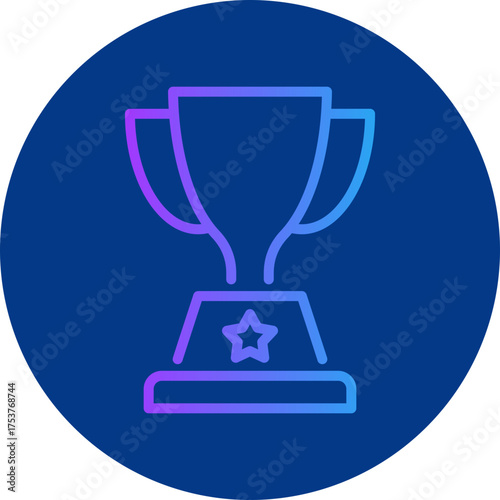Trophy icon for strategy and management, website, application, printing, document, poster design, etc