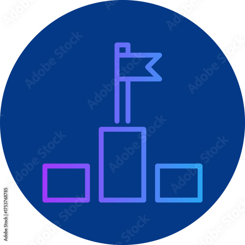 Podium icon for strategy and management, website, application, printing, document, poster design, etc