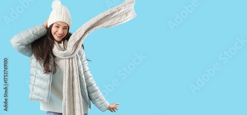 Young woman in winter cloth...