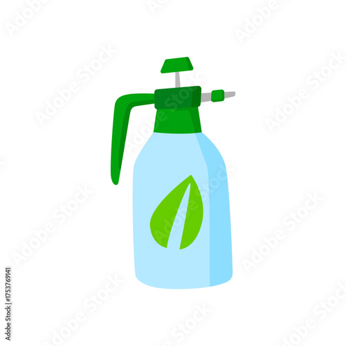 Garden Sprayer with Green Leaf Icon For Cleaning And Eco Friendly Home Use