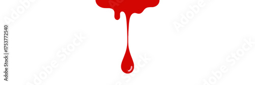 Minimalist Blood Drop: Perfect Vector Element for Halloween Decorations
