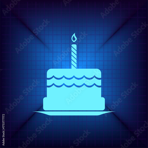 Light blue vector icon on a dark blue background.