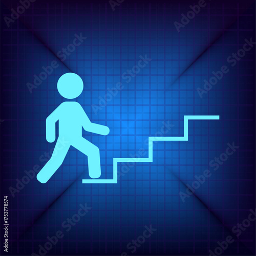 Light blue vector icon on a dark blue background.