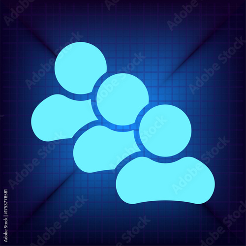 Light blue vector icon on a dark blue background.