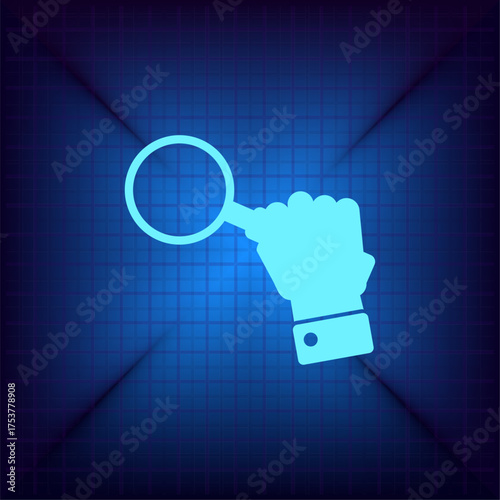 Light blue vector icon on a dark blue background.