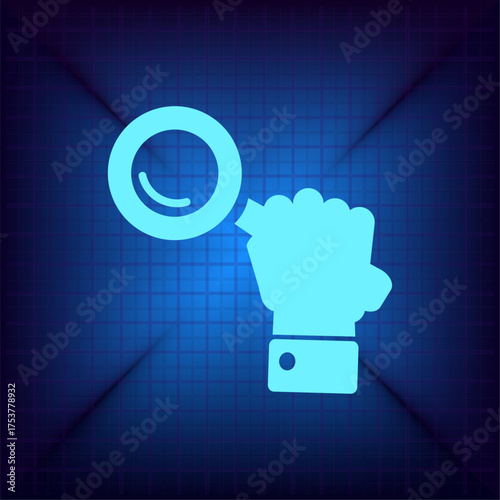Light blue vector icon on a dark blue background.