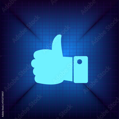 Light blue vector icon on a dark blue background.