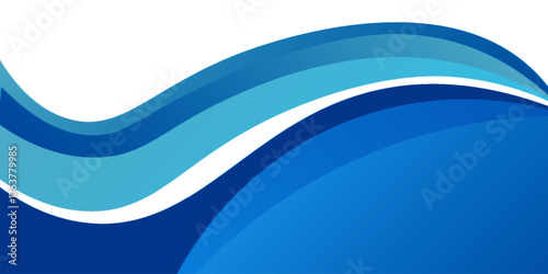 Blue and white business wave banner background vector ilustration design simple.