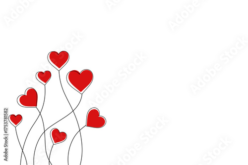 Valentine's day background with empty space design for valentine greeting card