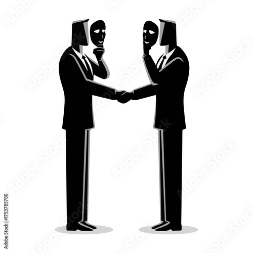 Business People Silhouette Set – Office Work, Leadership, Partnership, and Succeas Concepts in Vector Illustration