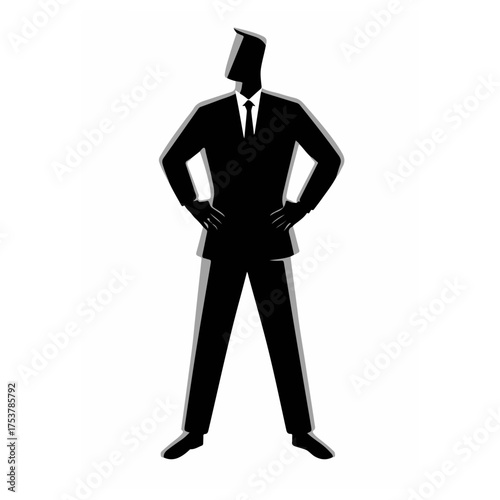 Business People Silhouette Set – Office Work, Leadership, Partnership, and Succeas Concepts in Vector Illustration
