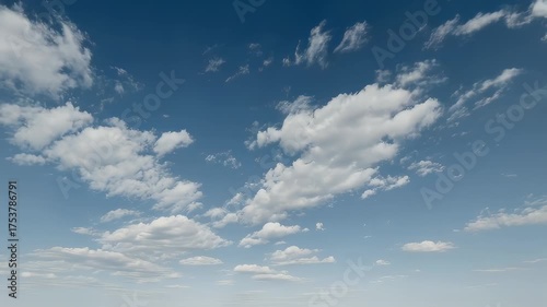 Wallpaper Mural Sky view with puffy white clouds floating in a blue sky Torontodigital.ca