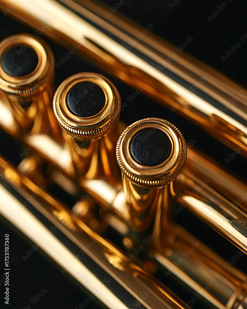 Naklejka premium Professional trumpet instrument view high resolution picture