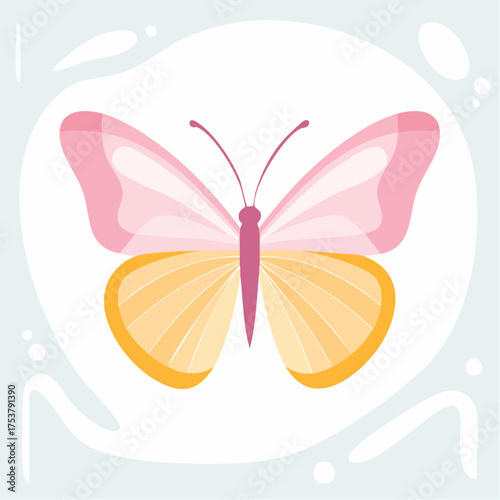 Elegant Butterfly Icon A Charming Vector Illustration for Design and Decoration