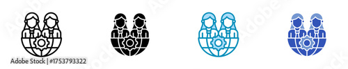 Cooperation  Icon Set Multiple Style Collection