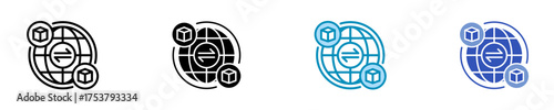 Distributor  Icon Set Multiple Style Collection