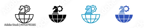 Corporate Strategy  Icon Set Multiple Style Collection