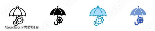 Risk Management  Icon Set Multiple Style Collection