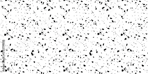 Seamless Black and White Terrazzo or Speckle Texture Pattern
