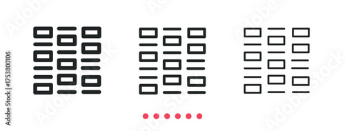 Big data icon. Thin line icon vector