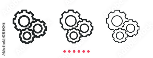 Processing icon. Thin line icon vector