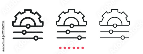 Setting icon. Thin line icon vector