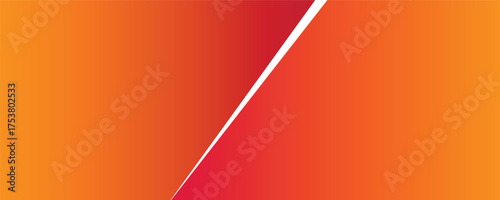 Golden Orange and Red Gradient Abstract Background with White Diagonal Stripe