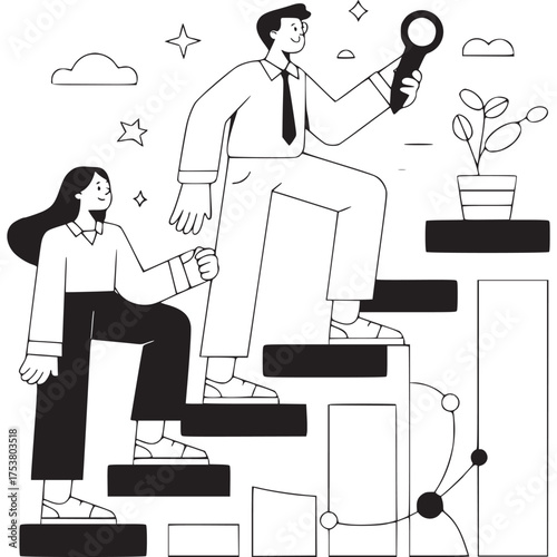 Vector art of woven pattern with beige and black stripes