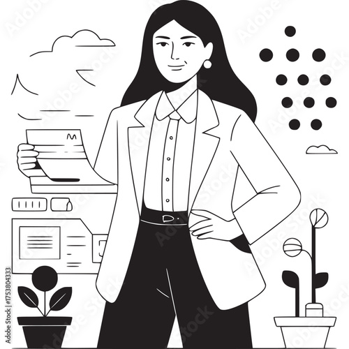 Vector art of abstract swirling lines pattern on a light background